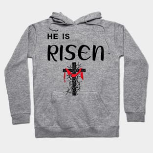 He Is Risen Cool Motivational Easter Christian Hoodie